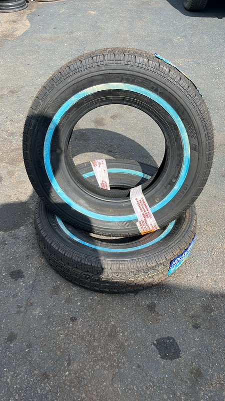 195/R14C white wall tyres - R1250 each