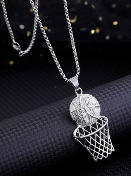 Men HipHop BasketBall Pendant Necklace R45