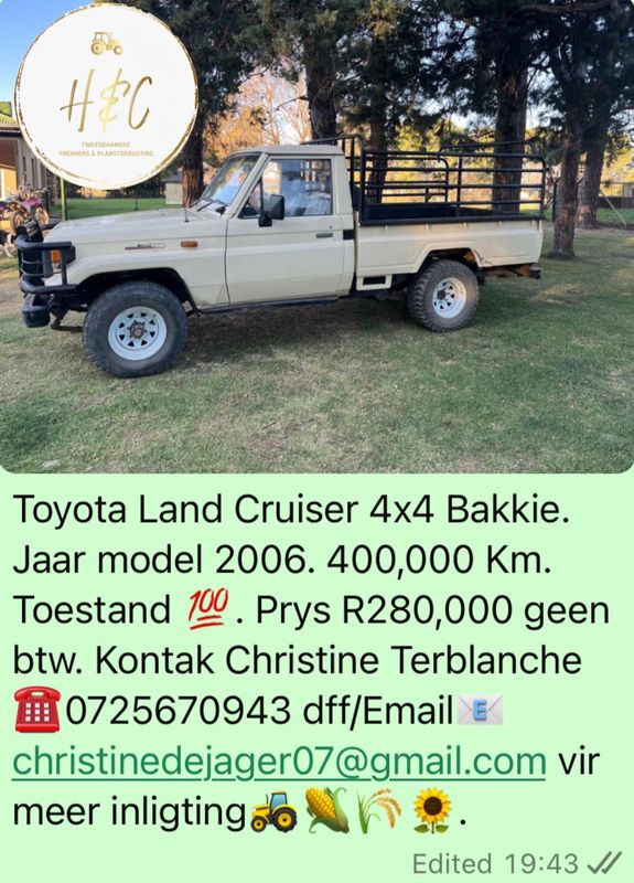 Toyota Land Cruiser 4x4 Bakkie