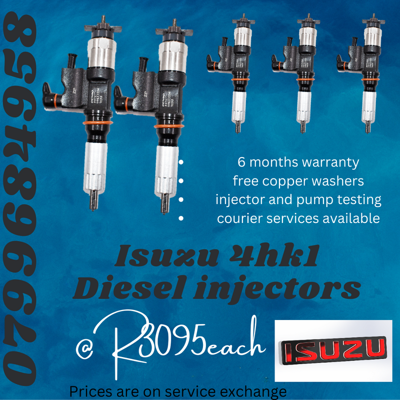 ISUZU 4HK1 DIESEL INJECTORS/ 6 MONTHS WARRANTY