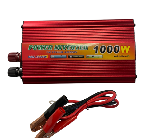 Gently Used Power inverter 1000W DC 12v to AC 220V Assorted colours -- A48081