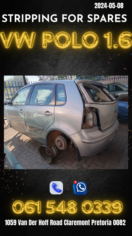Vw polo 1.6 stripping for spares Call or WhatsApp me 0615480339