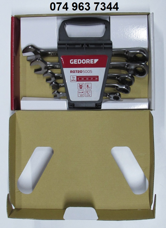 Gedore 5 Piece Combination Ratchet Spanner Set 8-19mm*NEW*