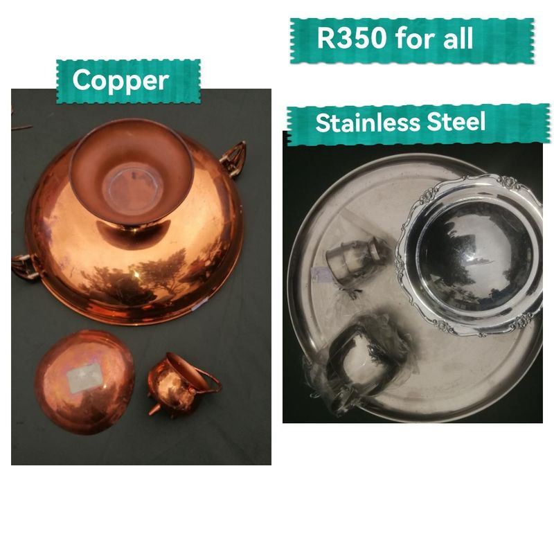 Copper and stainless steel set R350 for all