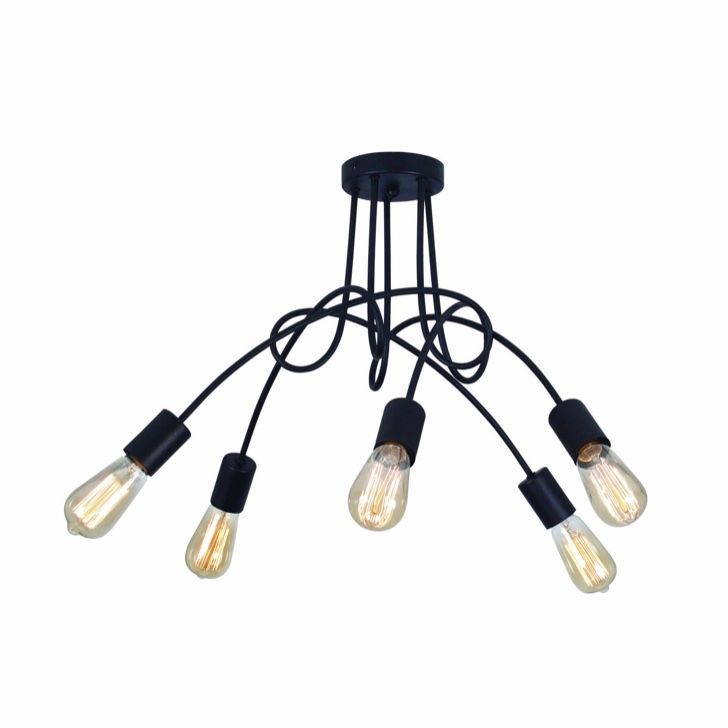 Brand new Bright Star Lighting Down Facing Decorative Ceiling Fitting - Black
