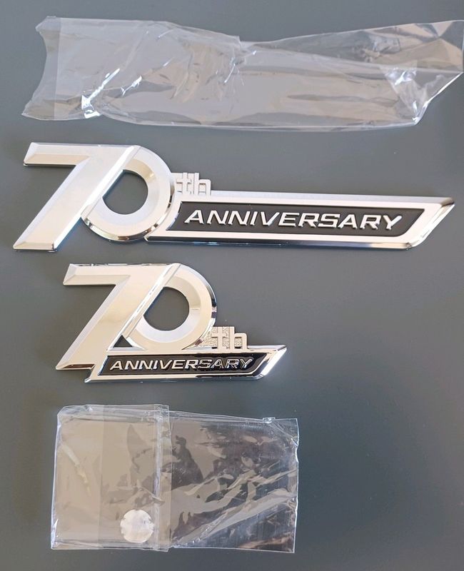 Toyota Land Cruiser 70th Anniversary badges emblems
