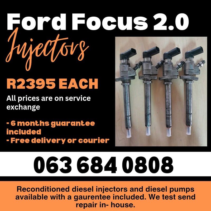FORD FOCUS 2.0 DIESEL INJECTORS FOR SALE WITH WARRANTY ON