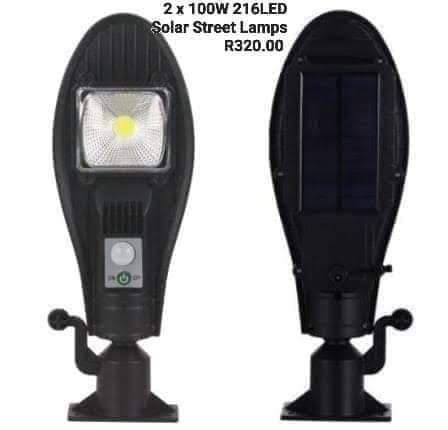 2 x 100W Solar Street Lamps