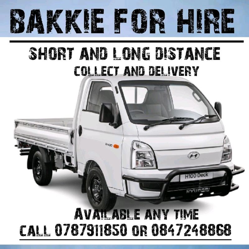 Bakkie for hire collections and delivers