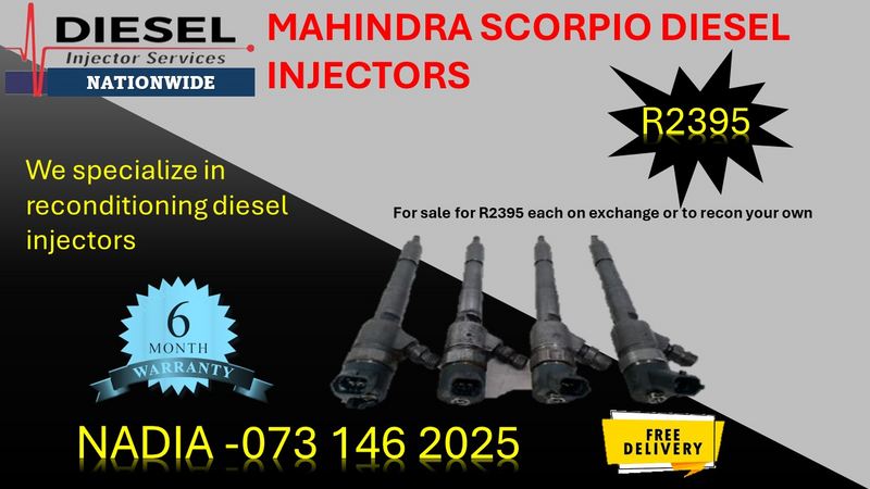 Mahindra Scorpio diesel injectors for sale on exchange we can recon 6 months warranty