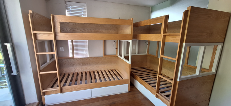 Bunk bed x 1 and have 2 available. Solid beachwood bespoke.