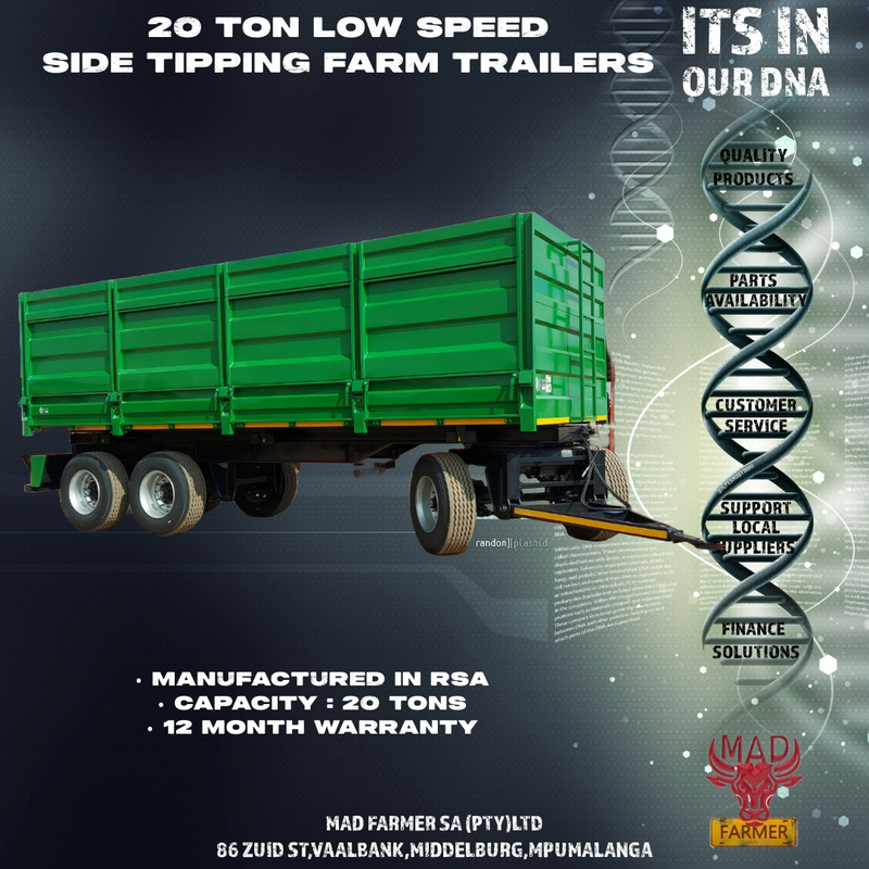 New 20 ton farm bulk side tipper trailers