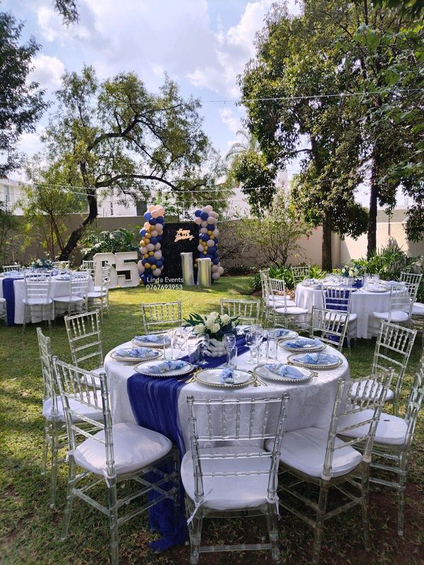Birthday party, Baby shower, wedding decor, catering, stretch tent, chairs,cabana and equipment hire