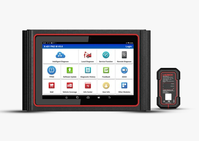 Launch X-431 Pad III Version 3 diagnostic scanner - 3 yr updates, 1 yr warranty 22 service functions