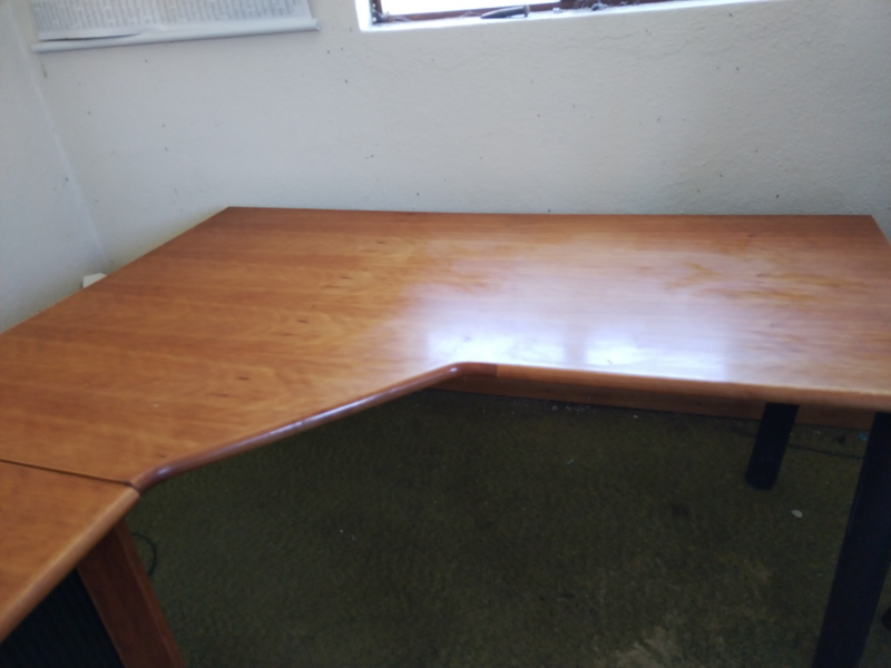 L-shaped office desk with great storage space
