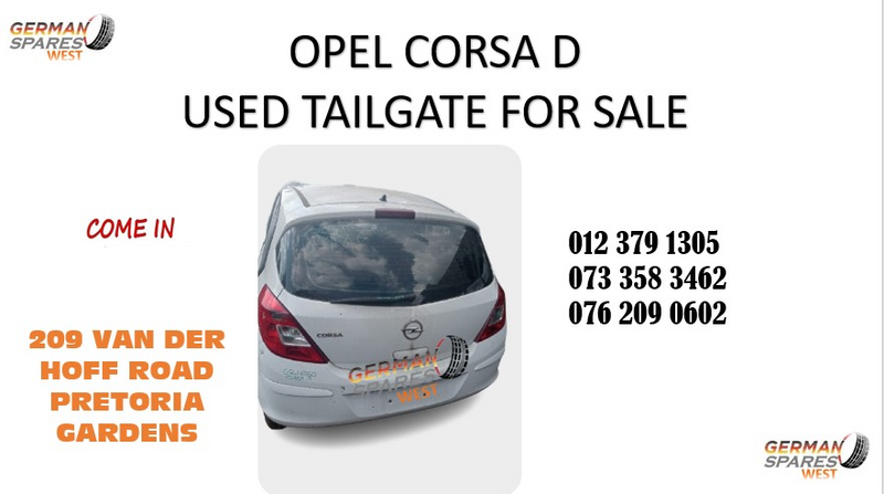 OPEL CORSA D USED TAILGATE FOR SALE