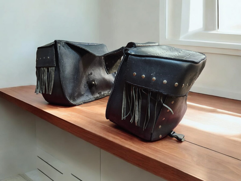 Vintage motorcycle leather saddlebags enthusiasts appreciate, these saddlebags