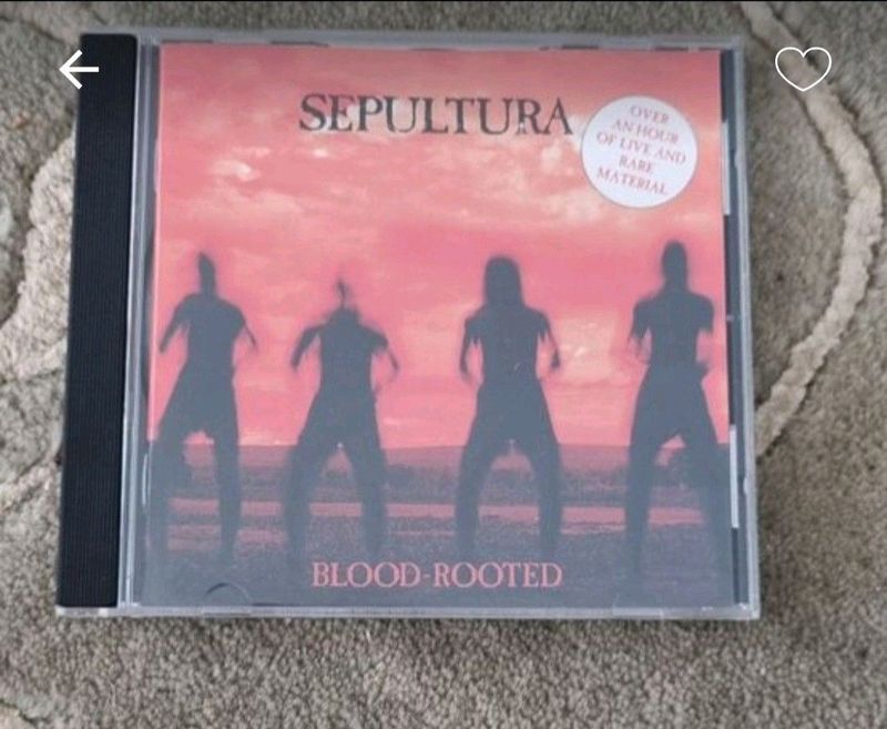 Signed sepultura blood rooted cd