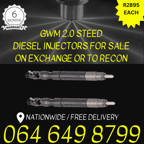 GWM Steed diesel injectors for sale on exchange with 6 months warranty