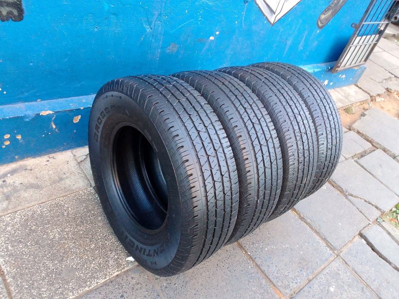 A set of 255/70R16 continental  Tyres this tyres are in perfect condition no plug . 0730045063 call