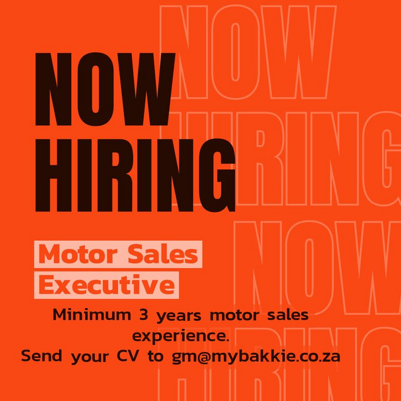 MyBakkie Paarl  Is Looking for an experienced Sales Executive