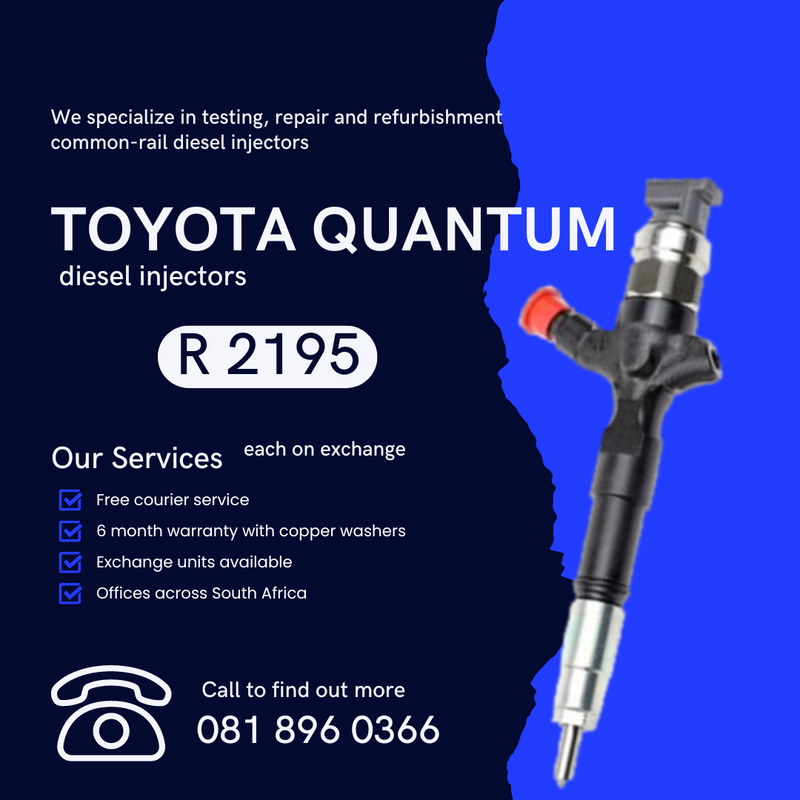 TOYOTA QUANTUM DIESEL INJECTORS FOR SALE WITH WARRANTY