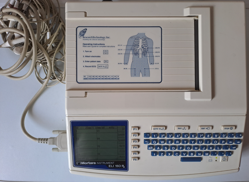 The ELI 150 Rx is a compact and lightweight 12-lead ECG machine with leading clinical research funct
