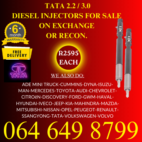 TATA DIESEL INJECTORS FOR SALE ON EXCHANGE OR TO RECON