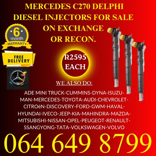 Mercedes C270 Delphidiesel injectors for sale on exchange