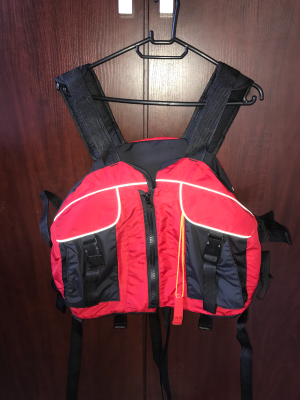 Rowing Life Jacket, 30-100kg Red, NEW fully adjustable and very comfortable.