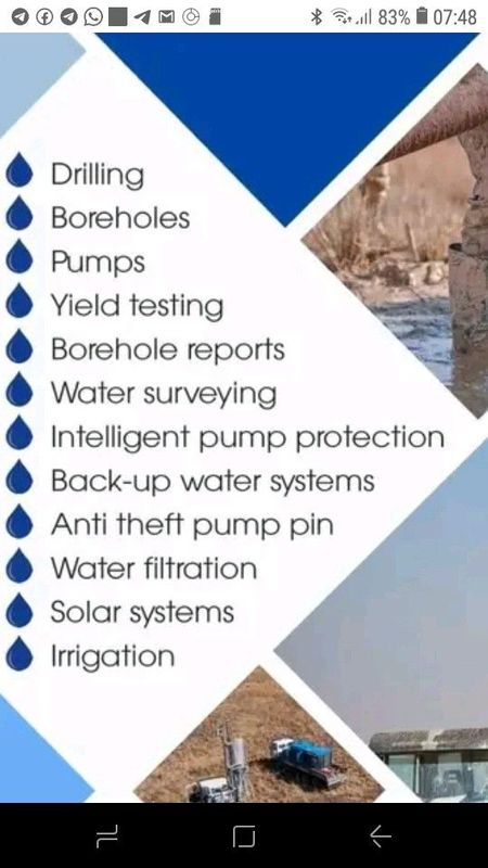 GAUTENG BOREHOLE WATER DRILLING PUMPS TANKS IRRIGATION SYSTEM INSTALLATION AND REPAIRS