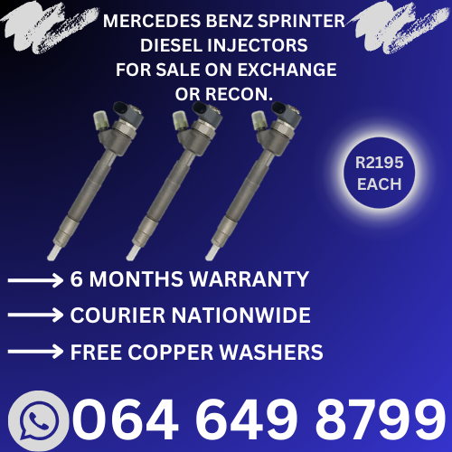 Mercedes Sprinter diesel injectors for sale on exchange - 6 months warranty.