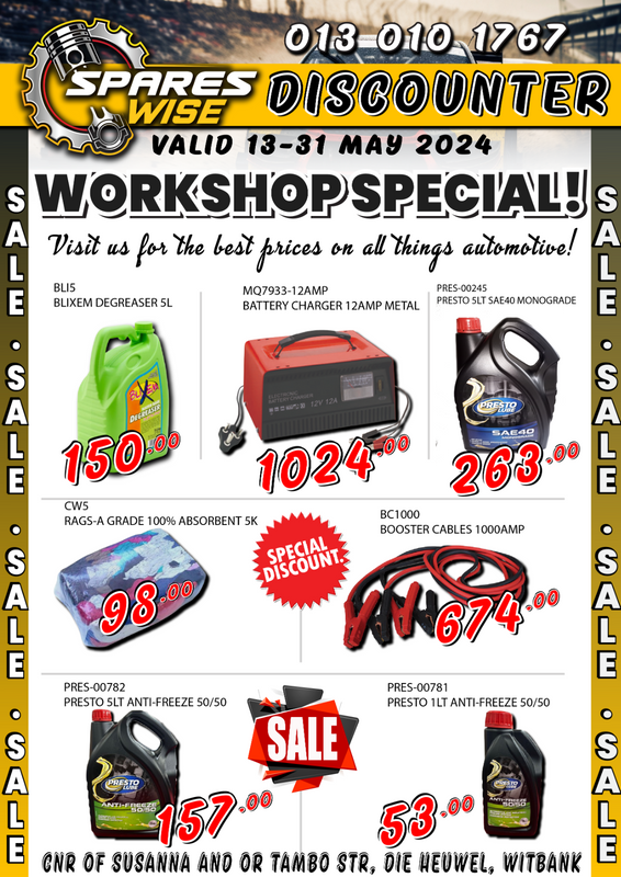 Workshop Special May 13-31 – 2024