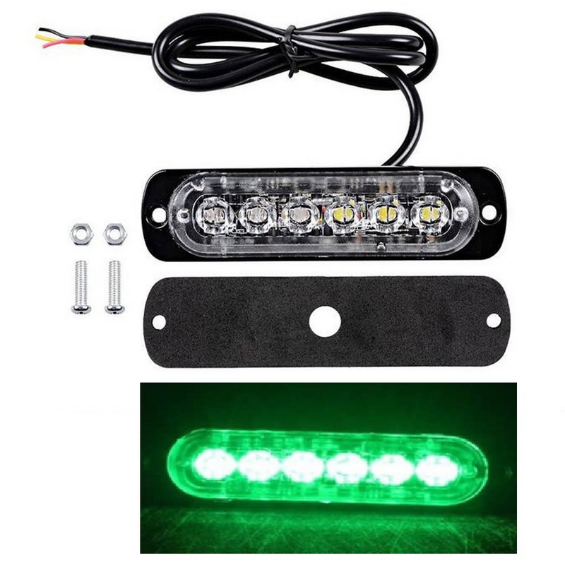 Green LED Strobe Flash Grille Bumper Running Board Cluster Lights 12V / 24V. Brand New Products.
