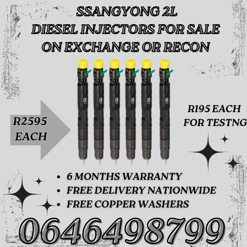 SsangYong diesel injectors for sale with 6 months warranty