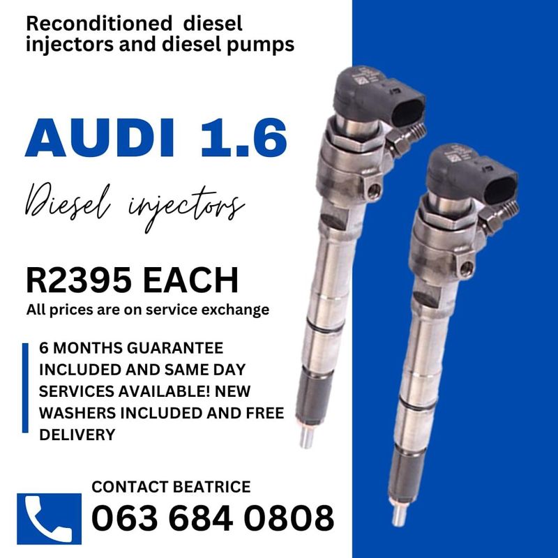 AUDI 1.6 DIESEL INJECTORS FOR SALE WITH WARRANTY