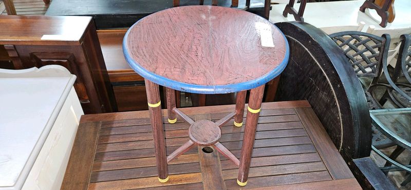 African Hardwood Eclectic Craft Table