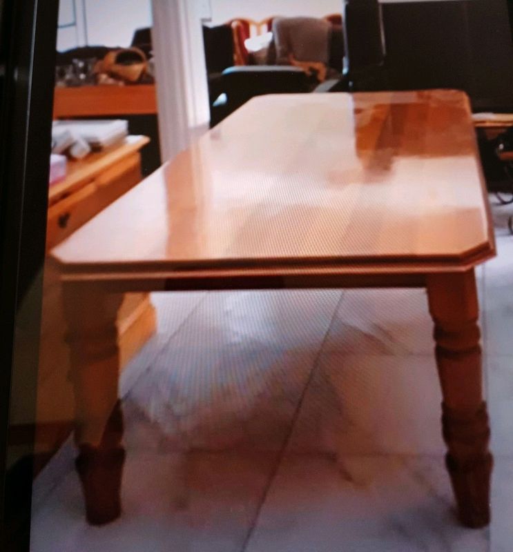 Solid Oak 10 Seater Dining Room Table