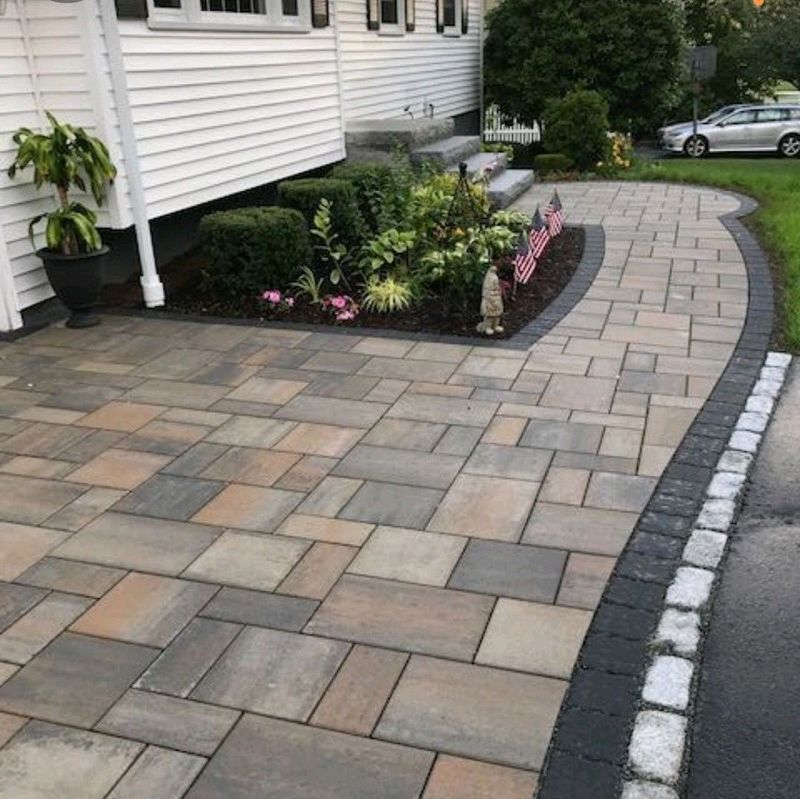 Paving and landscaping