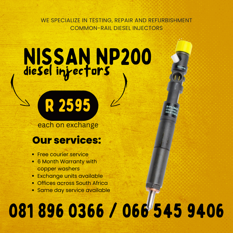 NISSAN NP200 DIESLE INJECTORS FOR SALE ON EXCHANGE