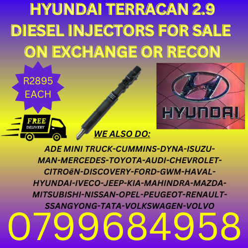HYUNDAI TERRACAN 2.9 DIESEL INJECTORS/ WE RECON AND SELL ON EXCHANGE