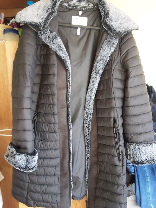 Ladies Long Fleece Polyester Winter Jacket