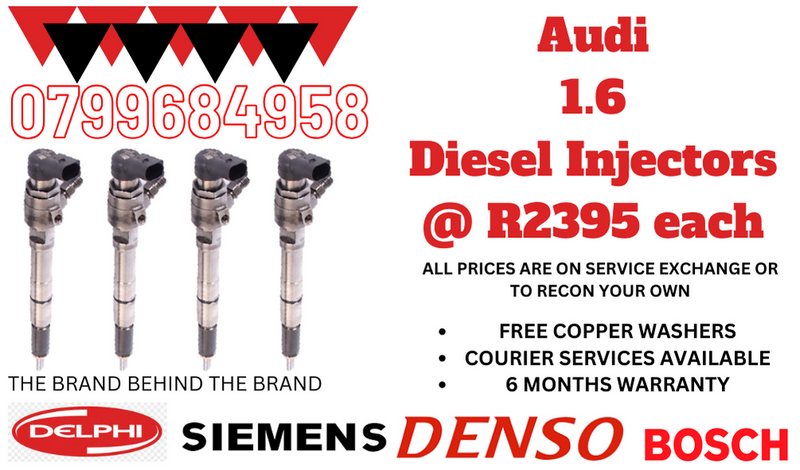 AUDI 1.6 DIESEL INJECTORS/ WE RECON AND SELL ON  EXCHANGE