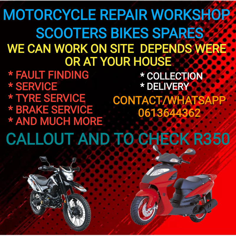 Motorcycle repair workshop