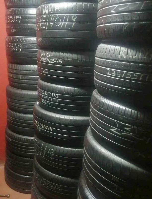Brands and all sizes of tyres are on sale