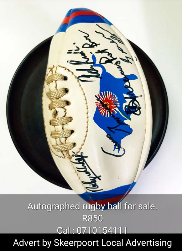 Autographed rugby ball for sale