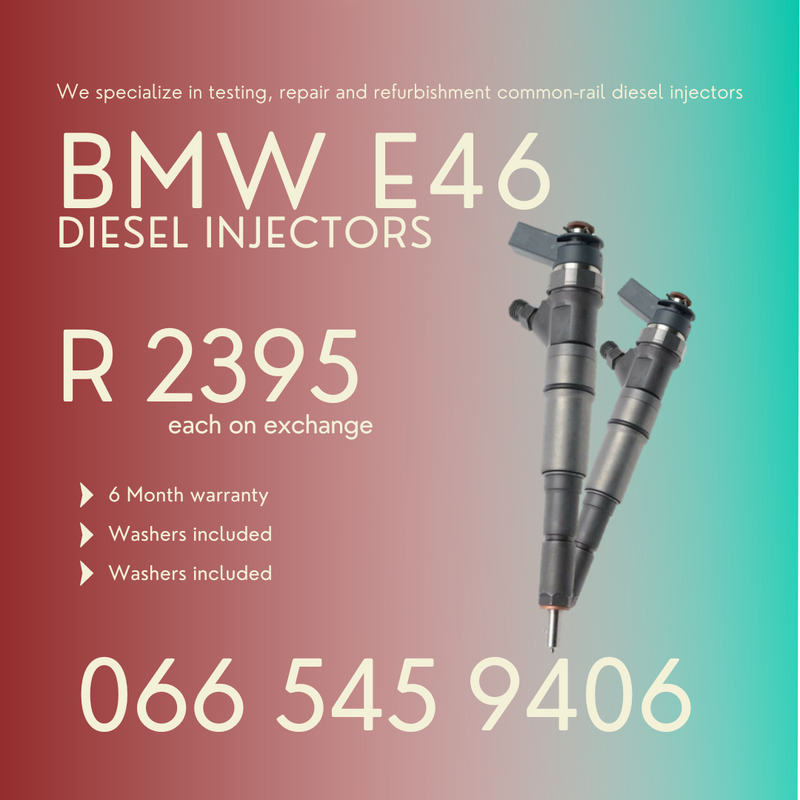BMW E46 320D diesel injectors for sale with 6 month warranty