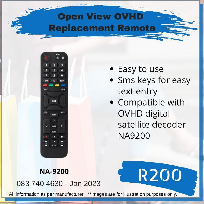 Open View OVHD Replacement Remote.