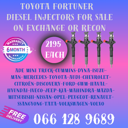 TOYOTA FORTUNER DIESEL INJECTORS FOR SALE ON EXCHANGE WITH FREE COPPER WASHERS
