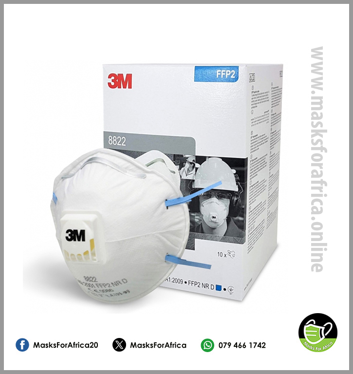 3M 8822 Cool Flow Valved FFP2 Dolomite Safety Respirator Mask